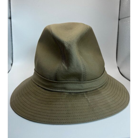 Vintage Burberry Bucket Hat Classic Khaki Plaid Pattern Lined Mens - Picture 1 of 10